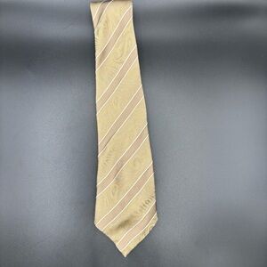 Donald J. Trump Men's Neck Tie Signature Collection Taupe Brown‎ Paisley Stripe